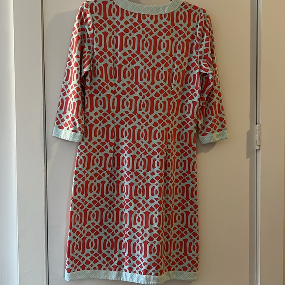 J. McLaughlin Coral and Seafoam Catalina Cloth Dress - Picture 3 of 3